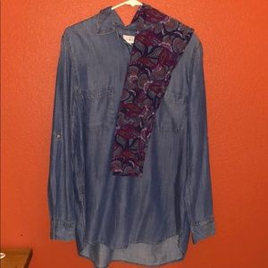 Lou & Grey chambray oversized shirt/tunic